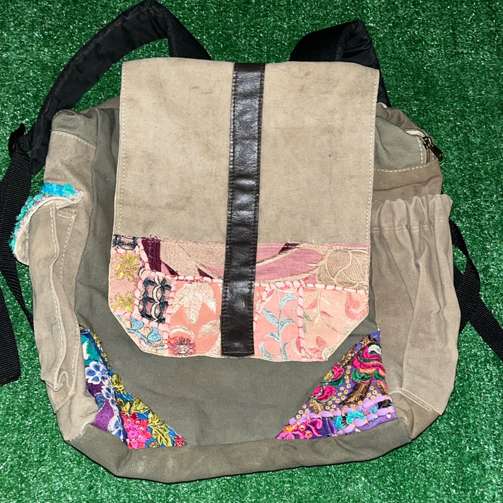 Vintage Addiction Recycled Military Tent Backpack